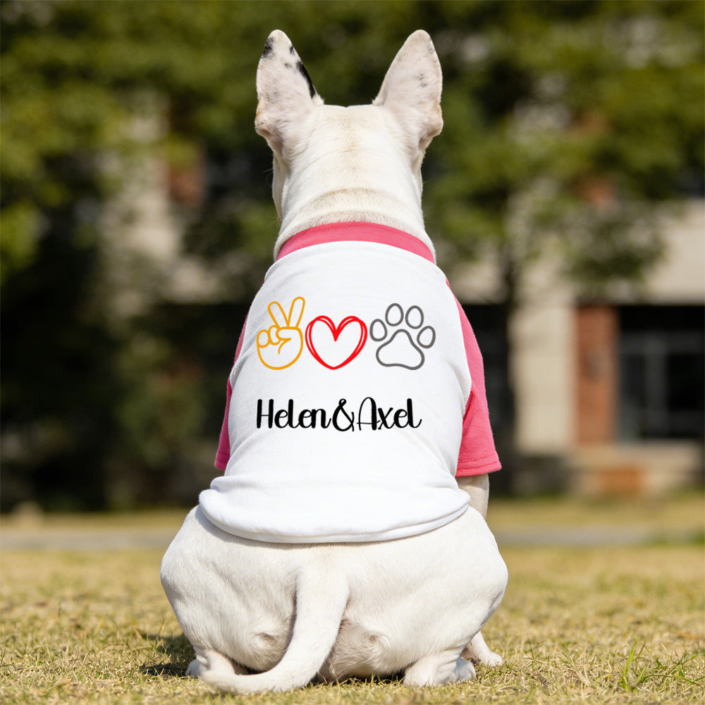 Personalized Mother's Day Color-Block Pet T-shirt | inCloth42
