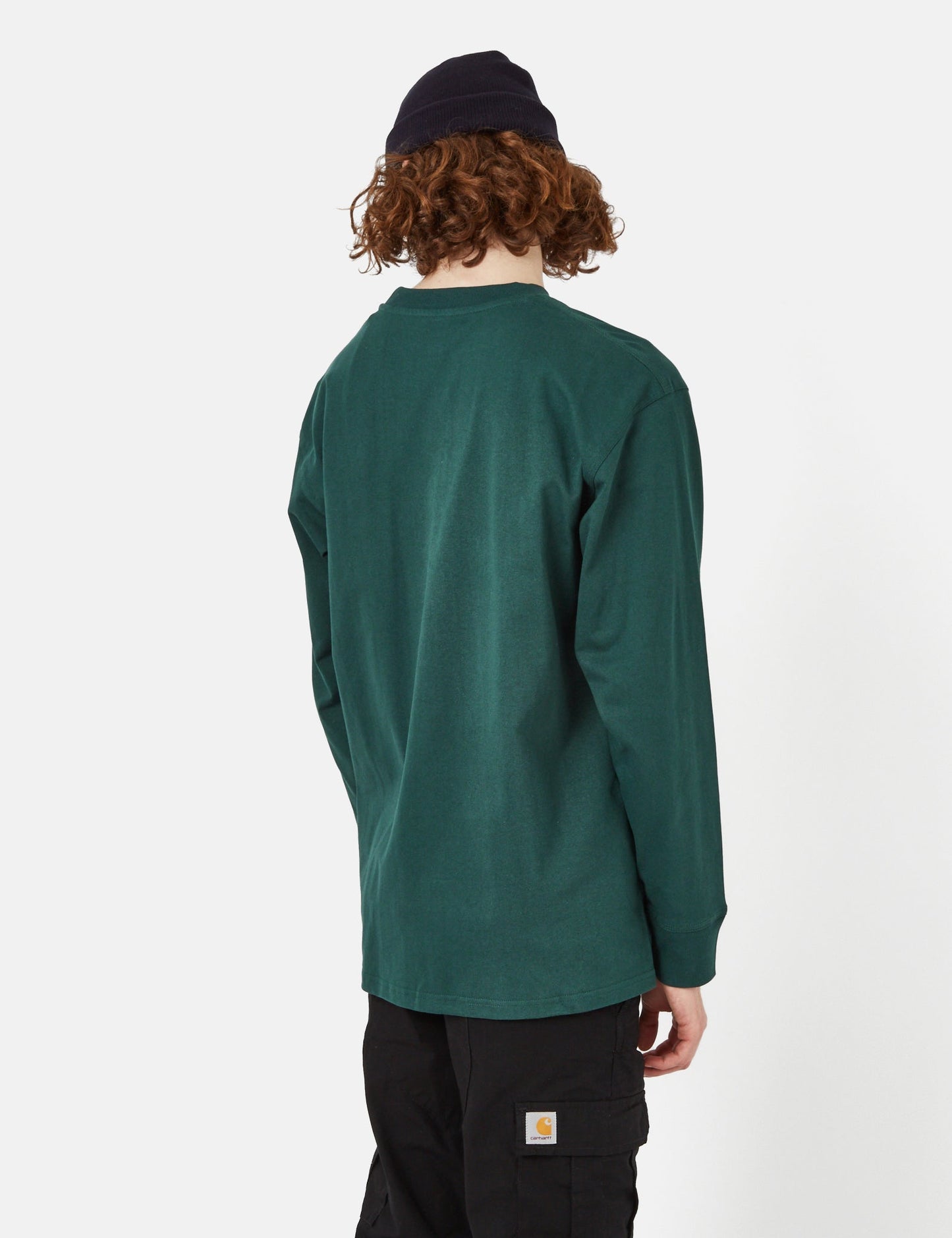 American Script Langarm-T-Shirt (Bio) - Botanic Green