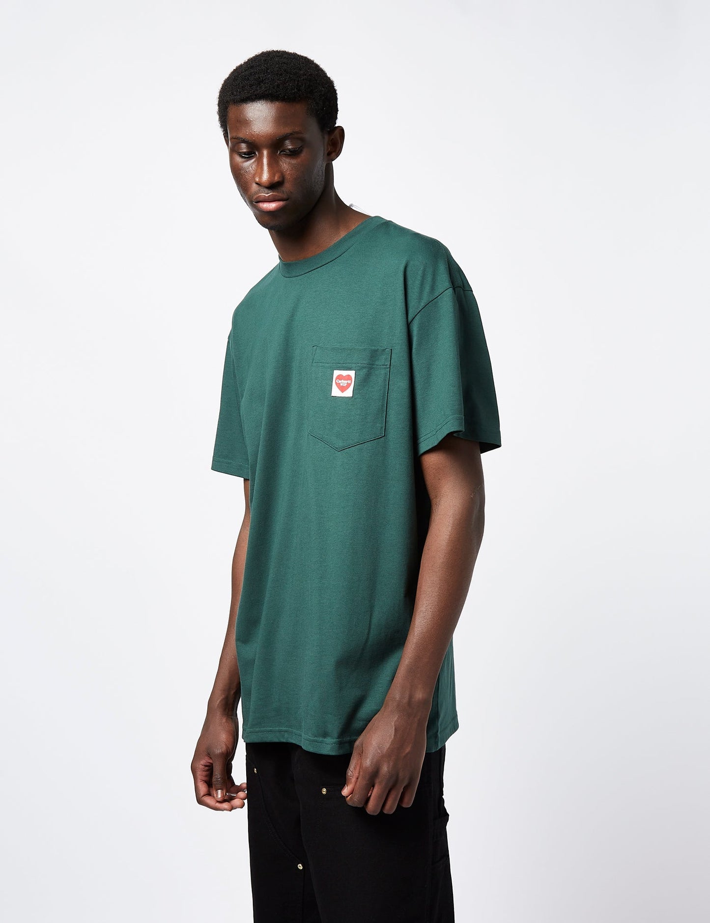 Pocket Heart T-Shirt (locker geschnitten) - Weiß