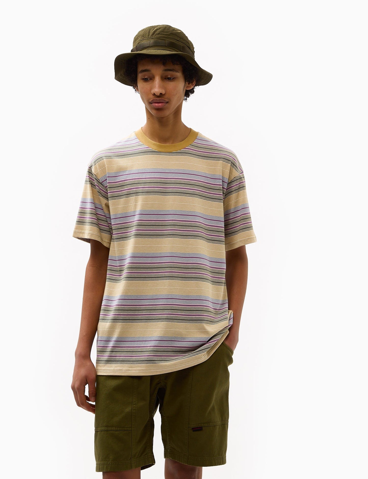 Coby Stripe T-Shirt (locker geschnitten) - Tyrian Purple