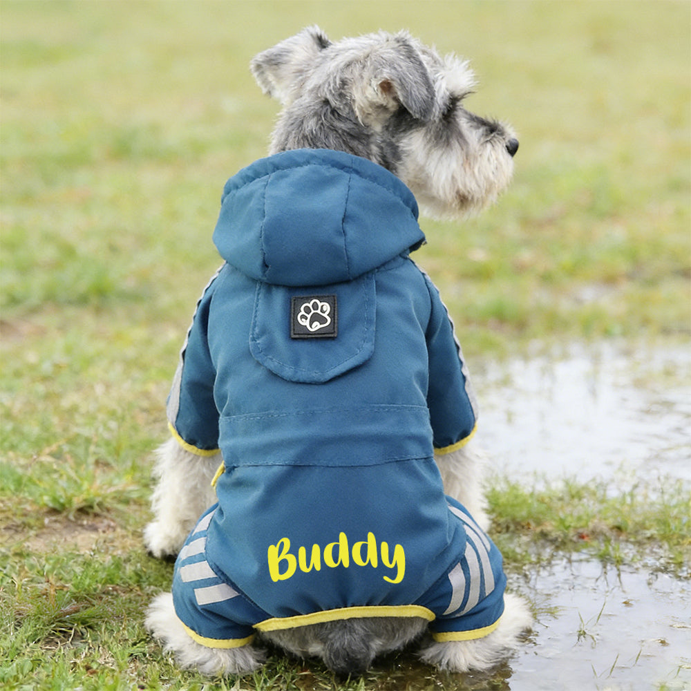 Personalized Name Waterproof Pet Raincoat | inCloth37