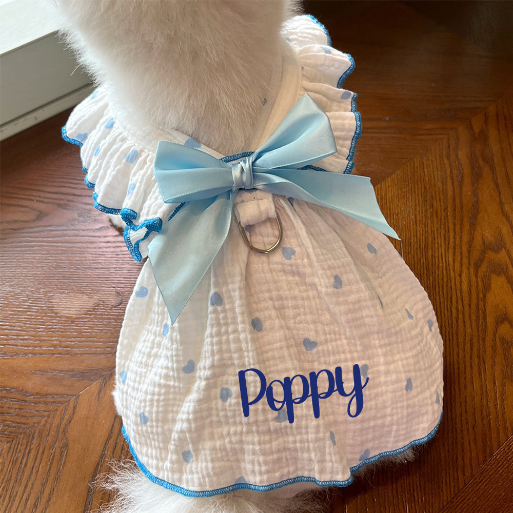 Personalized Pet Floral Bowknot Dress | inCloth38