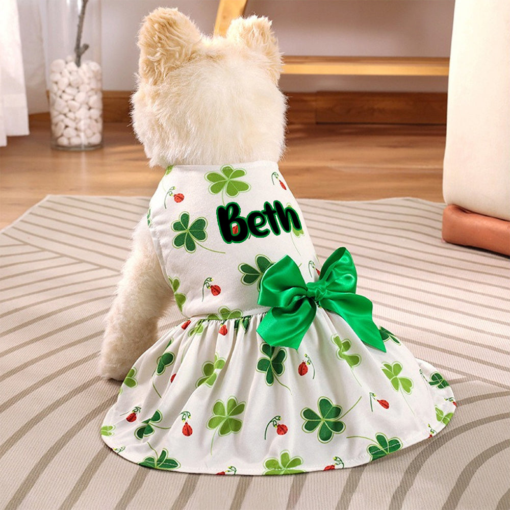 Personalisiertes Haustier St. Patrick's Day Glückskleid | inCloth01
