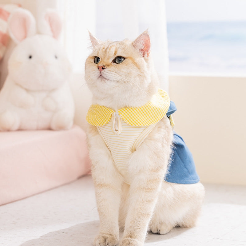 Personalized Name Pet Denim Overalls Dress  | inCloth59