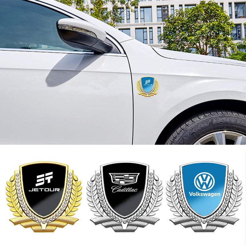 Heißer Verkauf 🎉50 % RABATT🎉3D Weizenohr Diamant Metall Kreativer Autoaufkleber