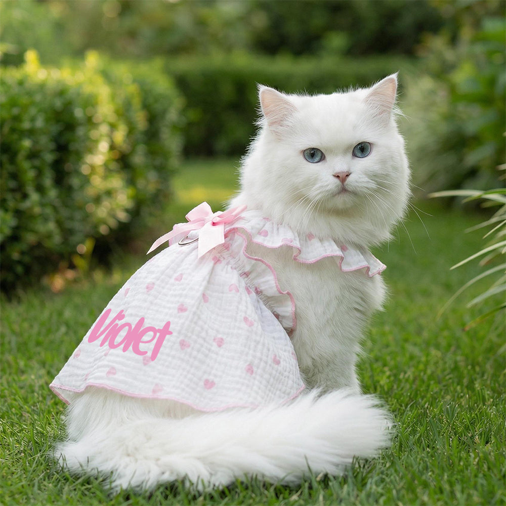 Personalized Pet Floral Bowknot Dress | inCloth38