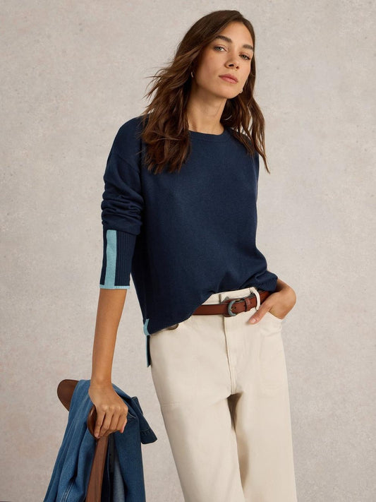Olive Crew Neck Cotton Jumper