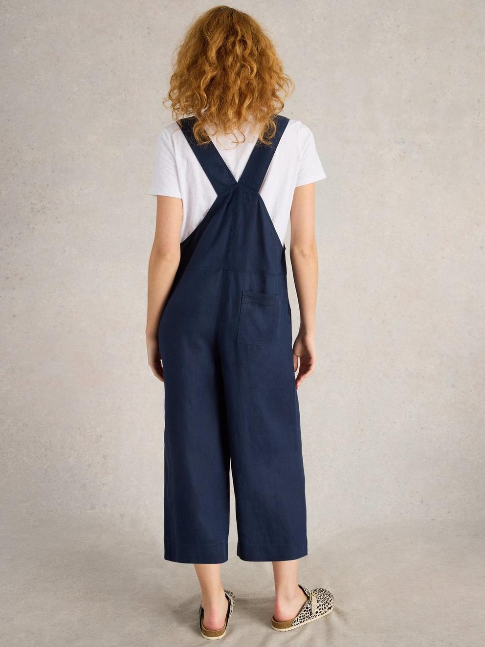 Viola Sleeveless Linen Dungaree
