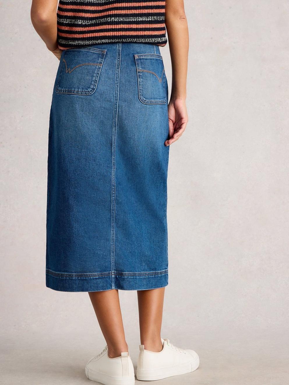 Tia Denim Midi Skirt