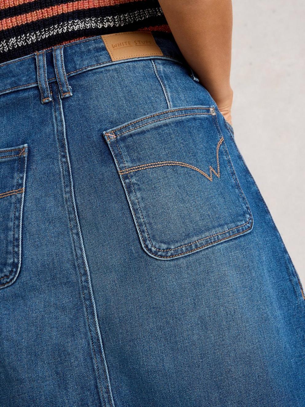 Tia Denim Midi Skirt