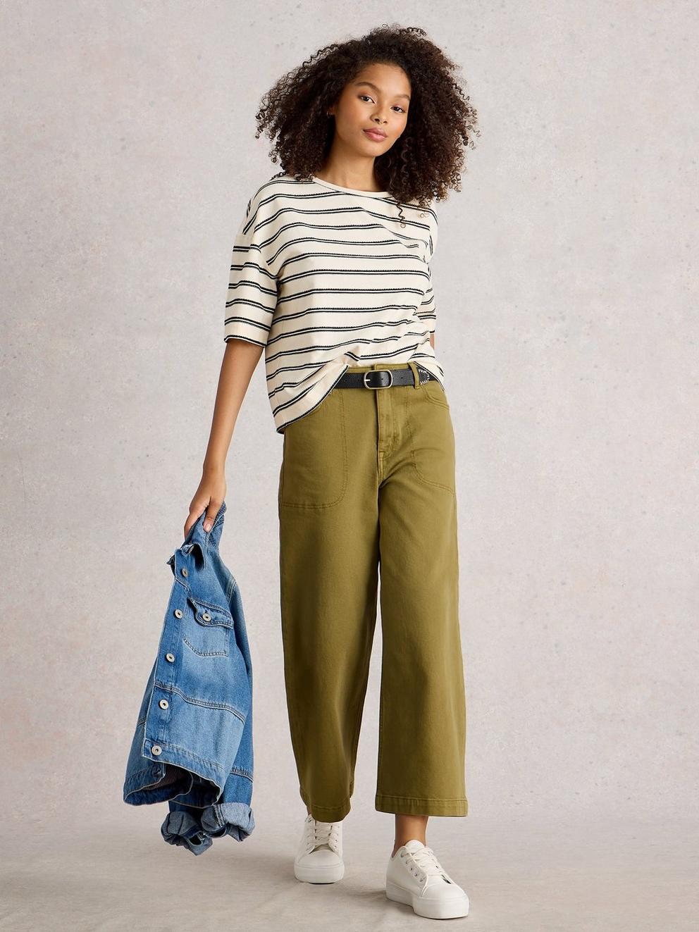 Crop Tia Wide Leg Jean
