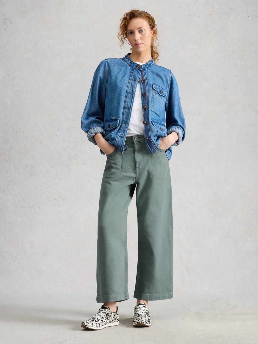 Crop Tia Wide Leg Jean