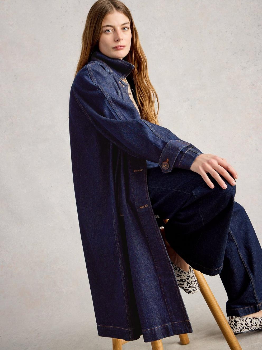 Oakleigh Denim Long Sleeve Coat