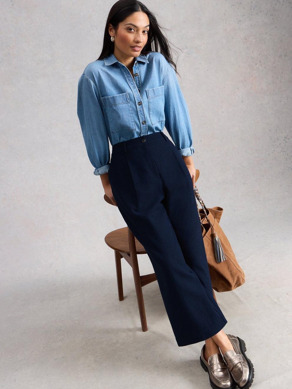 Belle Tweedy Wide Leg Crop