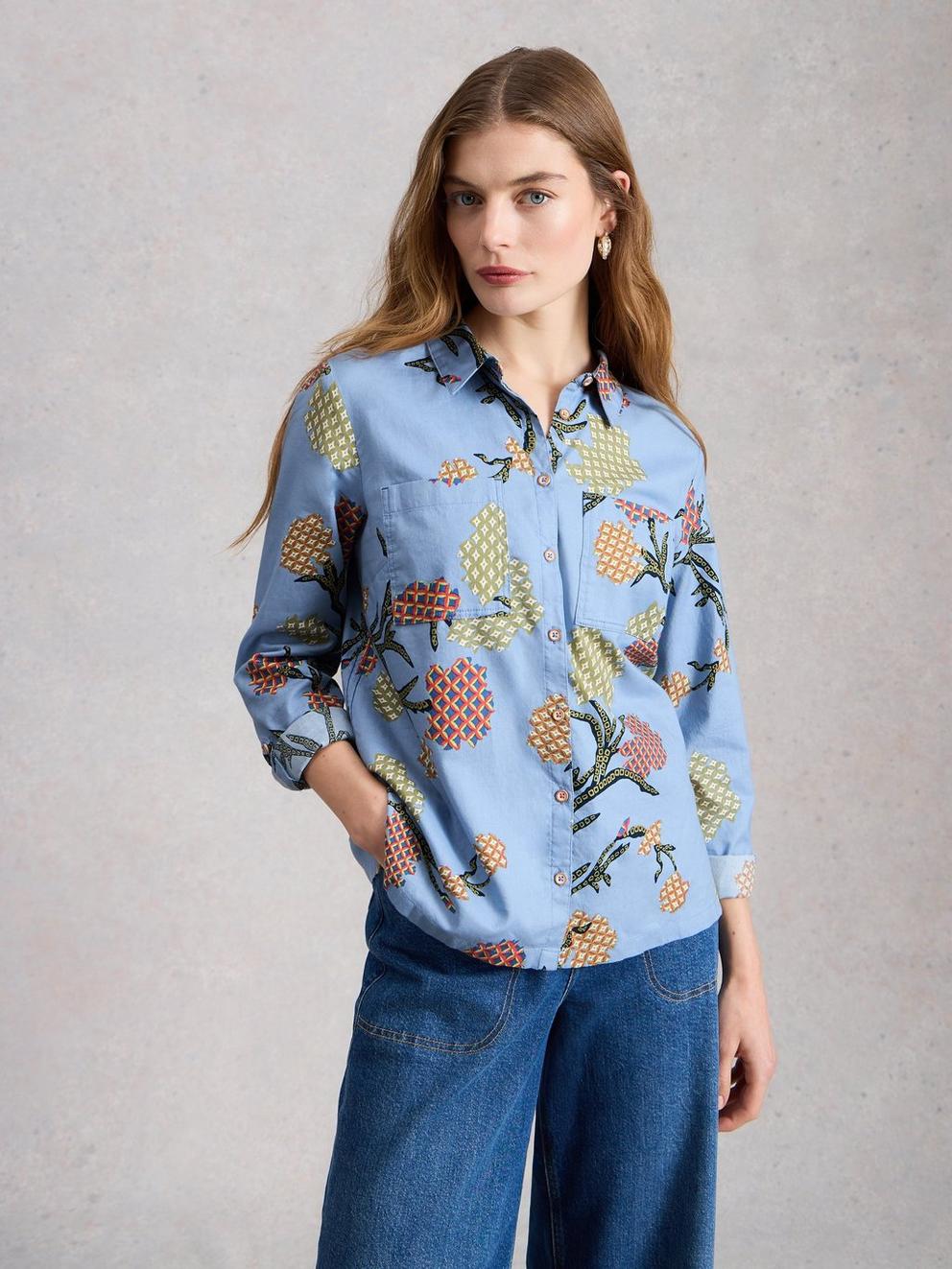 Sophie Collared Organic Cotton Long Sleeve Shirt