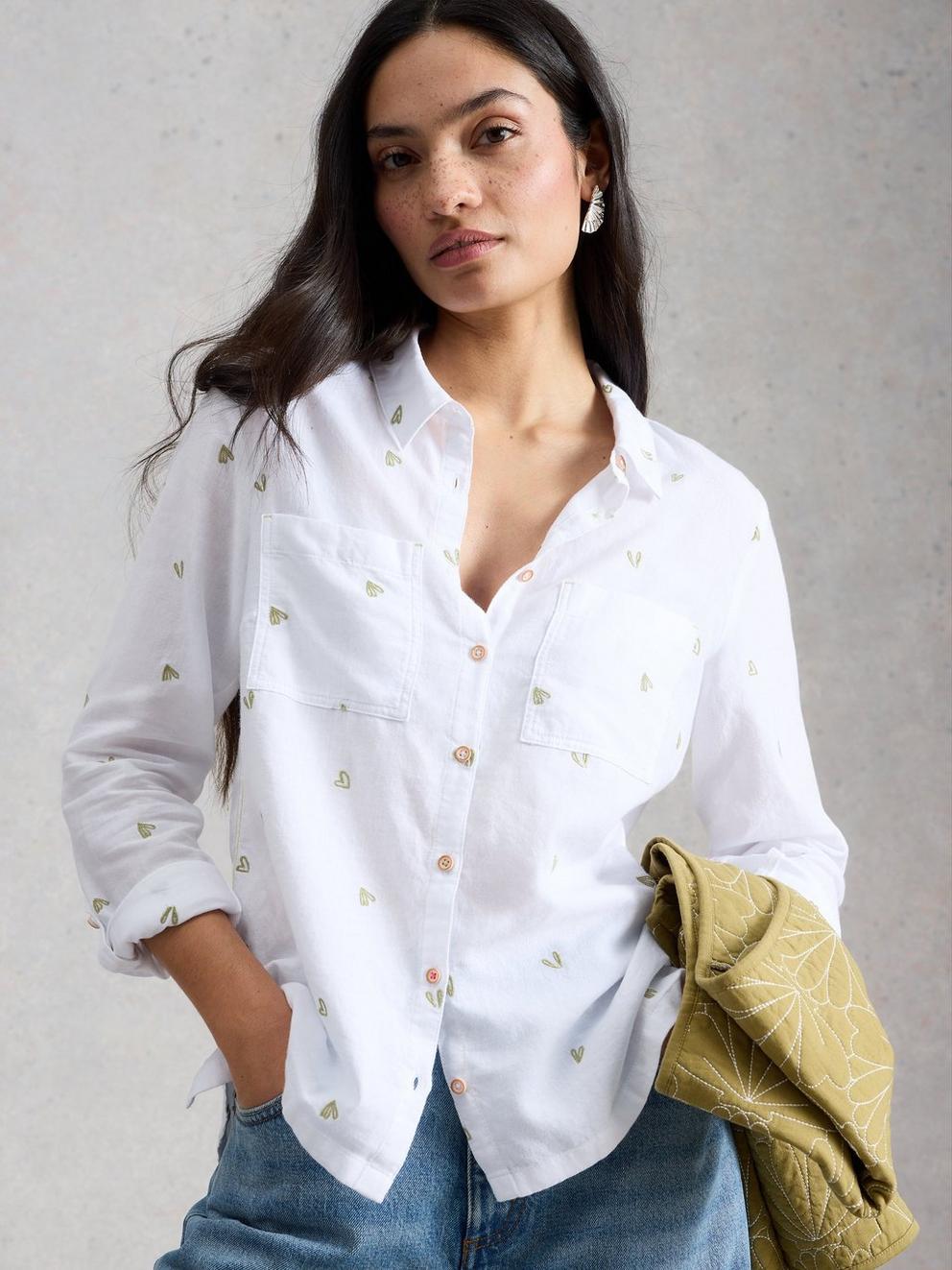 Sophie Collared Organic Cotton Long Sleeve Shirt