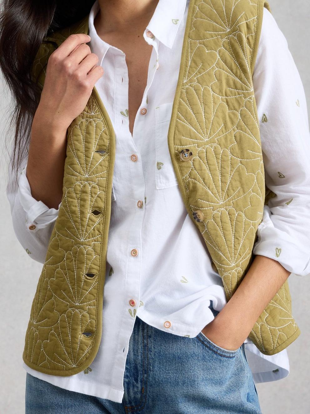 Sophie Collared Organic Cotton Long Sleeve Shirt