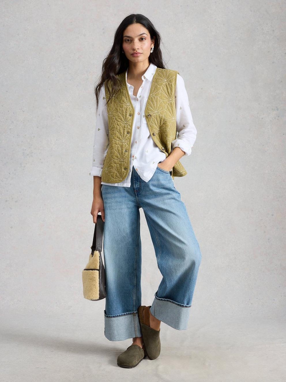 Sophie Collared Organic Cotton Long Sleeve Shirt