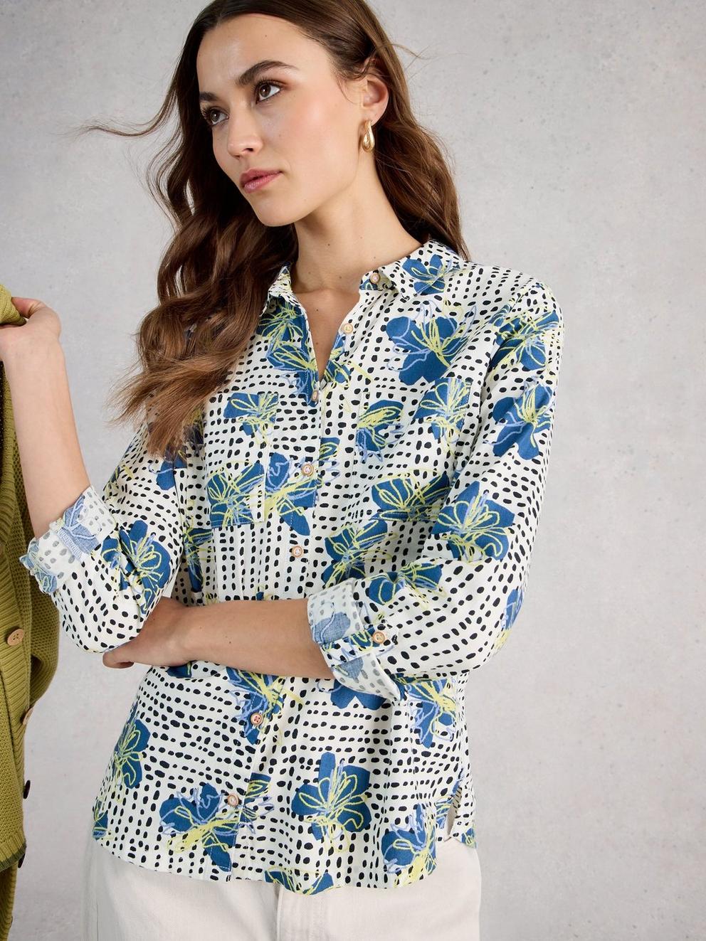Sophie Collared Organic Cotton Long Sleeve Shirt