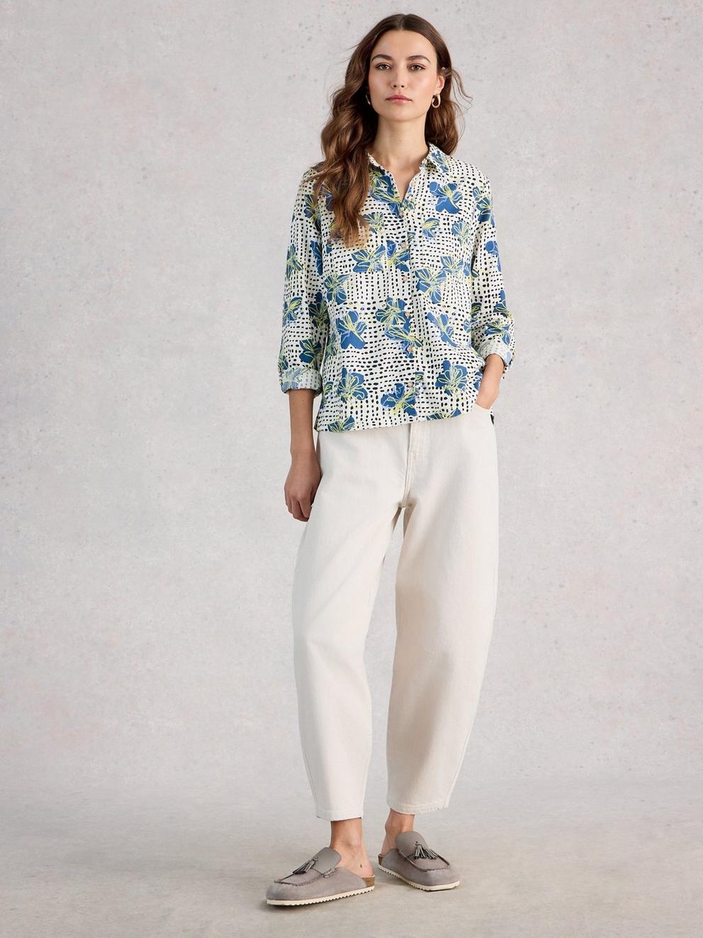 Sophie Collared Organic Cotton Long Sleeve Shirt