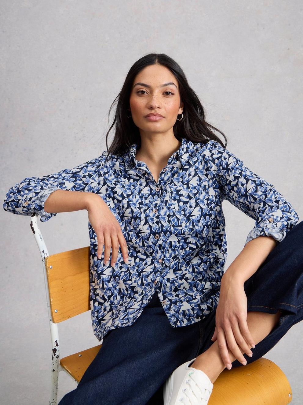 Sophie Collared Organic Cotton Long Sleeve Shirt