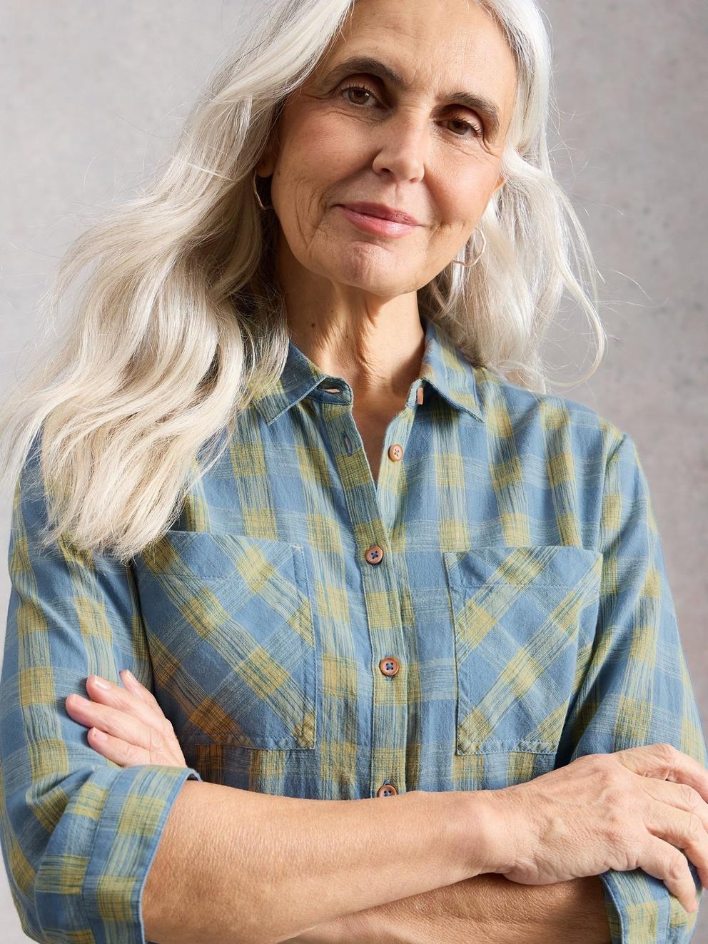 Sophie Organic Check Collared Shirt