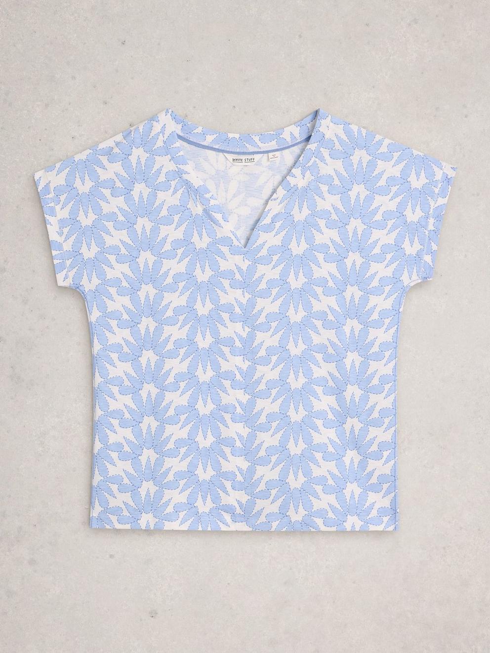 Nelly Notch Neck Short Sleeve T-Shirt
