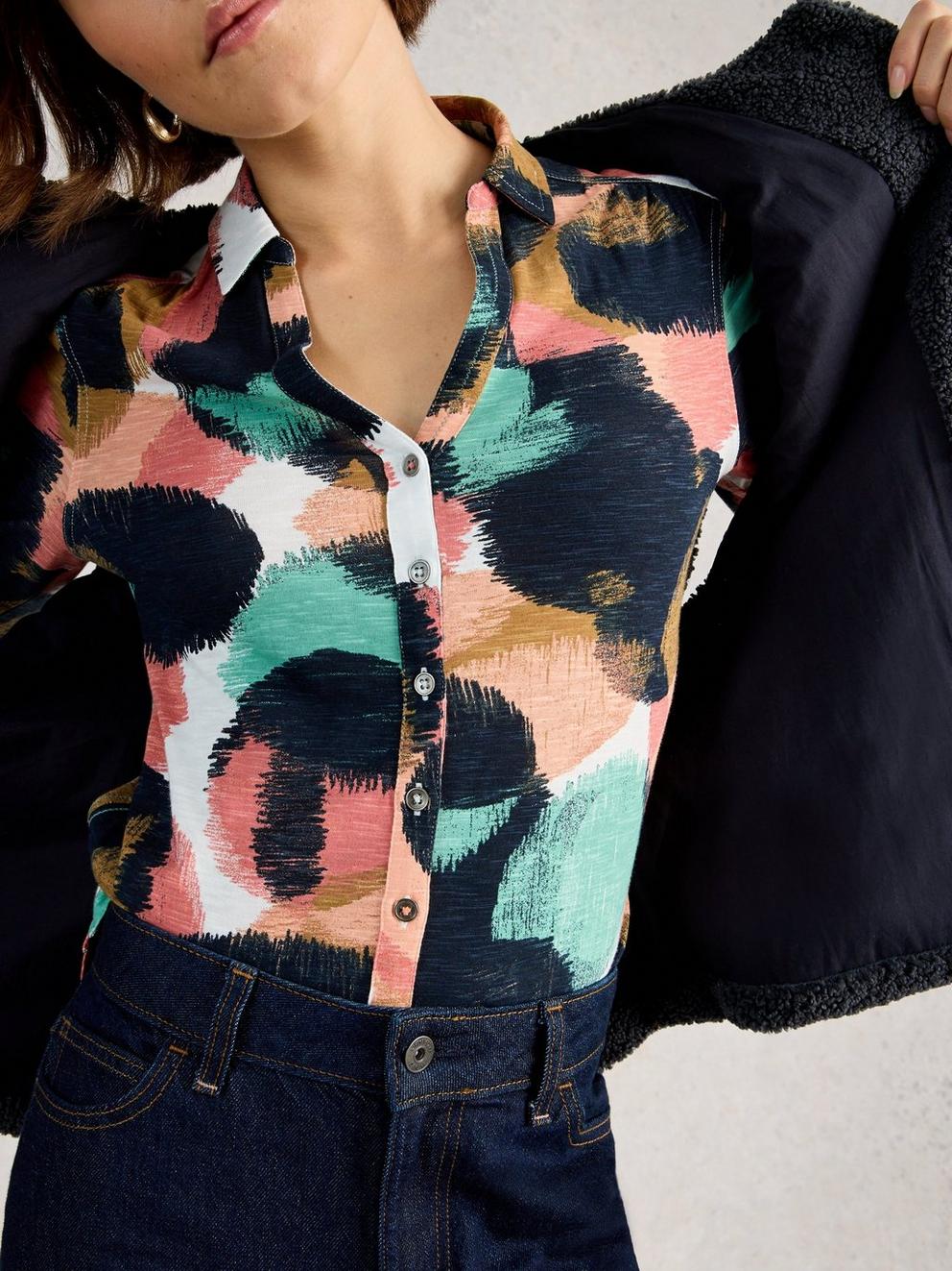 Womens Annie Collared Shirt Jersey
