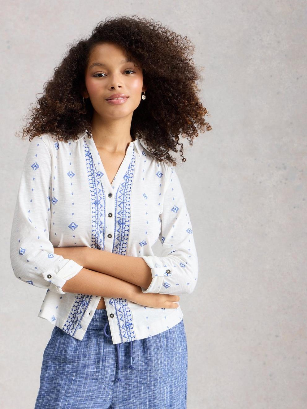 Womens Annie Collared Shirt Jersey