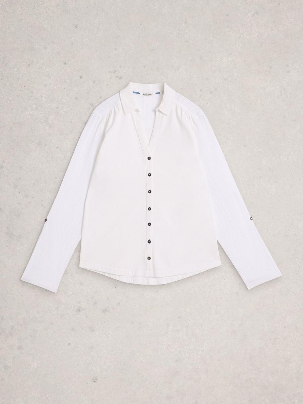 Annie Mix Jersey Collared Shirt