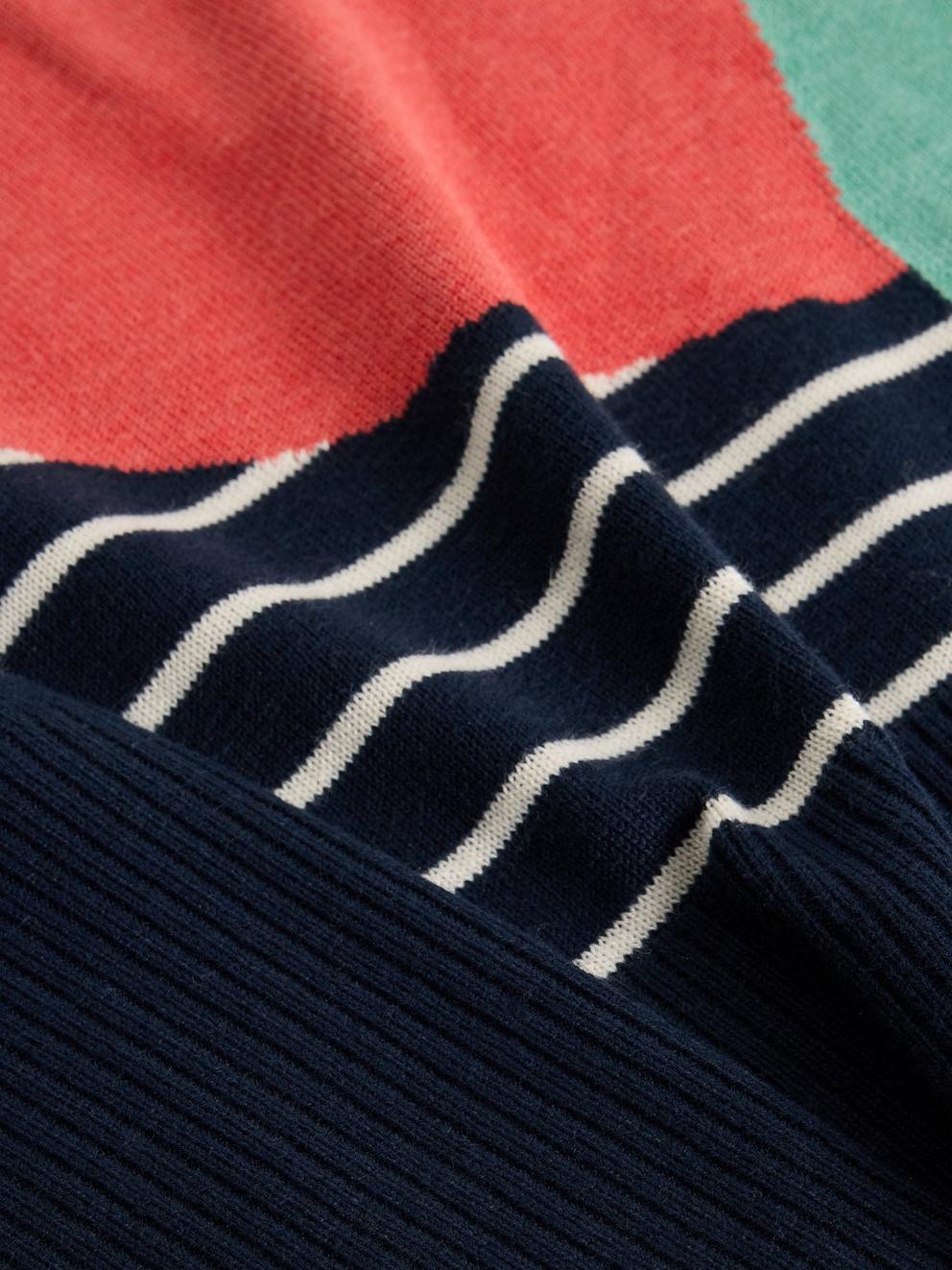 Olive Crew Neck Abstract Jumper