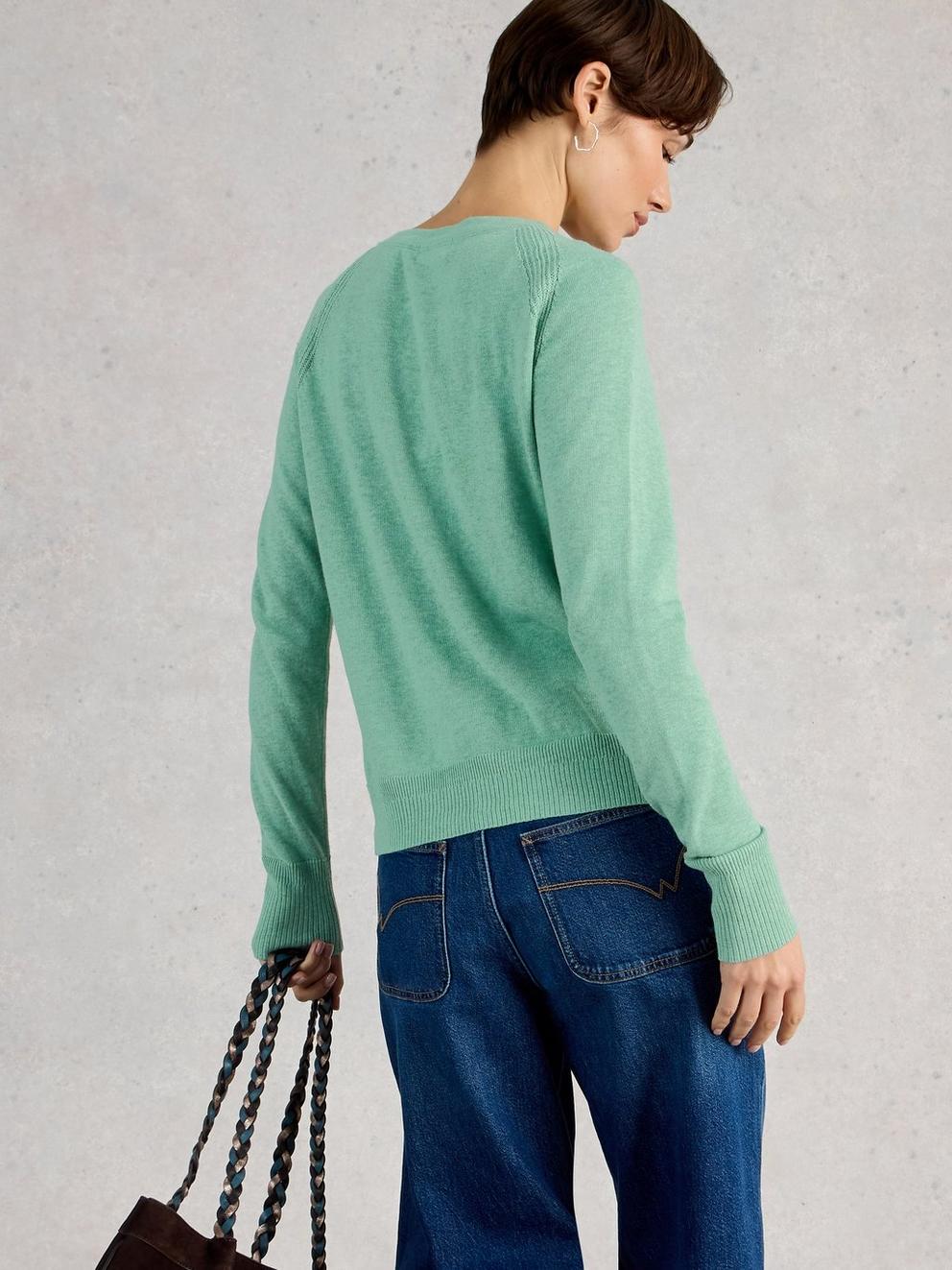 Lulu Crew Neck Long Sleeve Cardigan