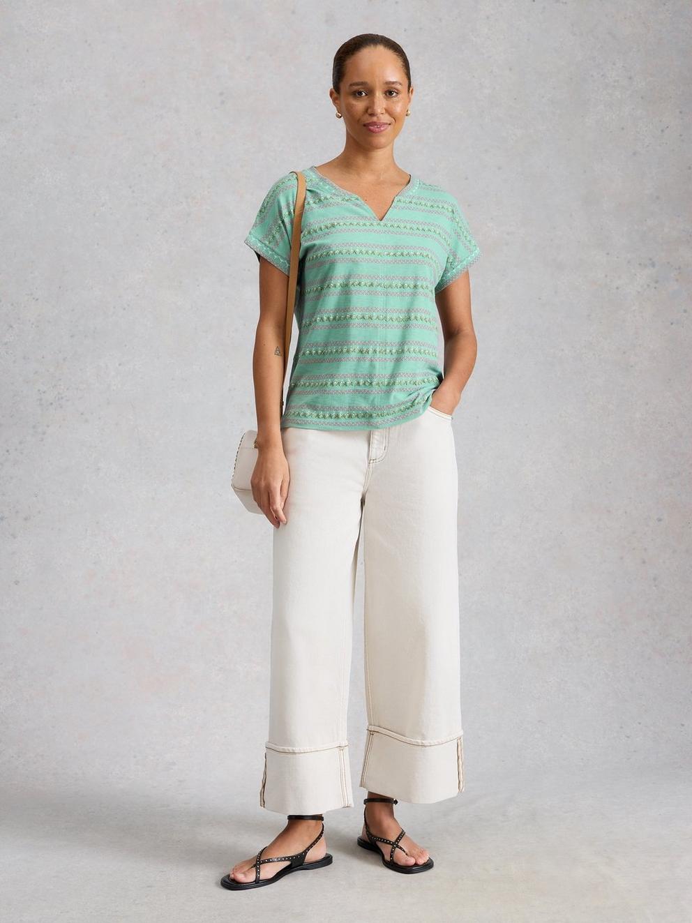 Nelly Short Sleeve Embroidered Tee