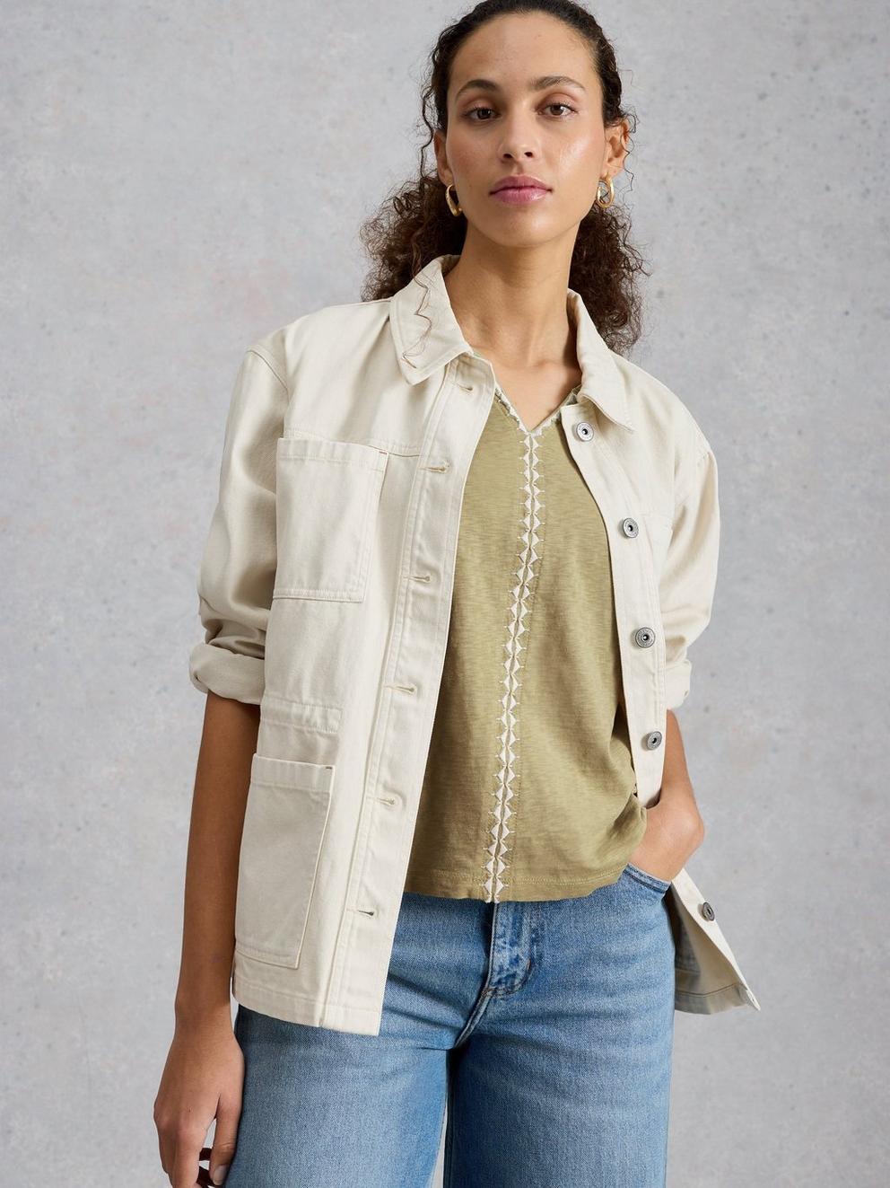 Nelly Plain Embroidered Tee