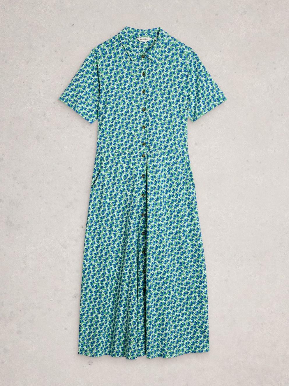 Rua Jersey Collared Midi Dress