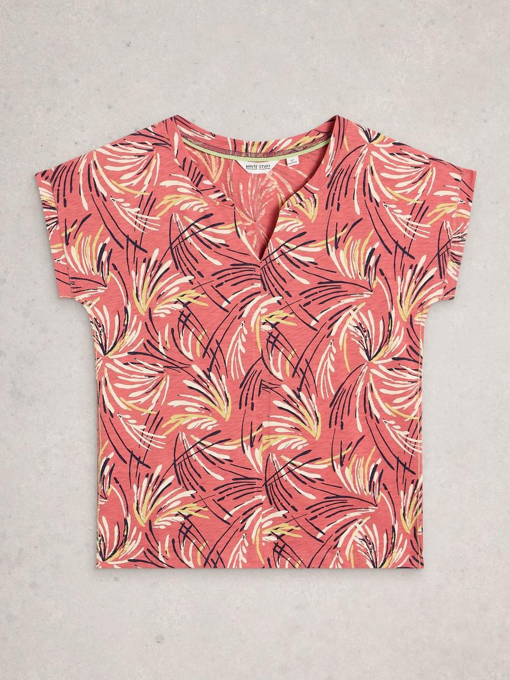Nelly Notch Neck Crew Neck Tee