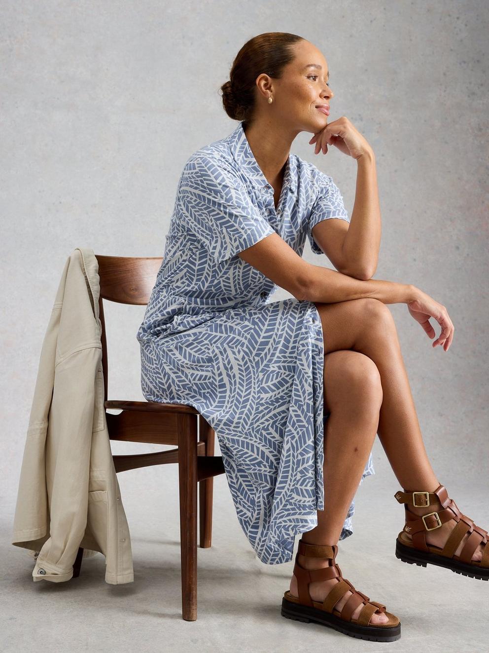 Rua Print Jersey Shirt Dress