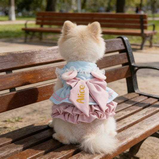 Personalized Name Pet Bowknot Dress | inPet27