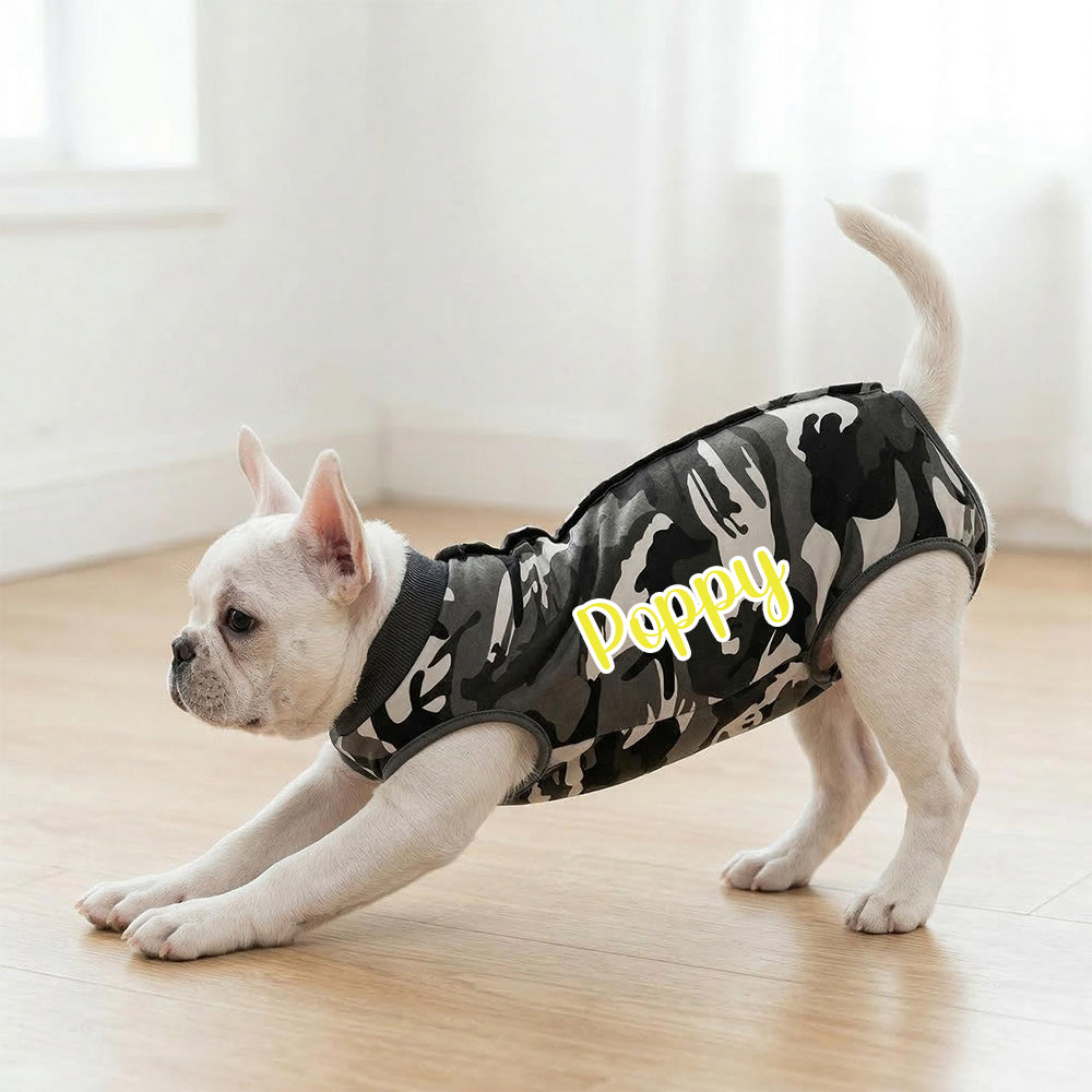 Personalized Name Anti Lick Pet Onesie | inCloth72