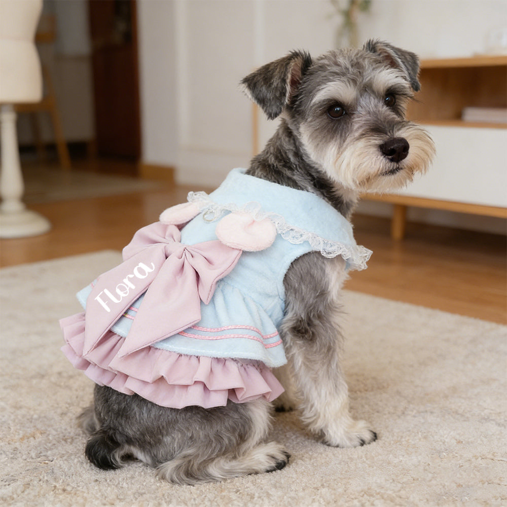 Personalisiertes Namens-Hundehalstuch mit Schleife | inPet27