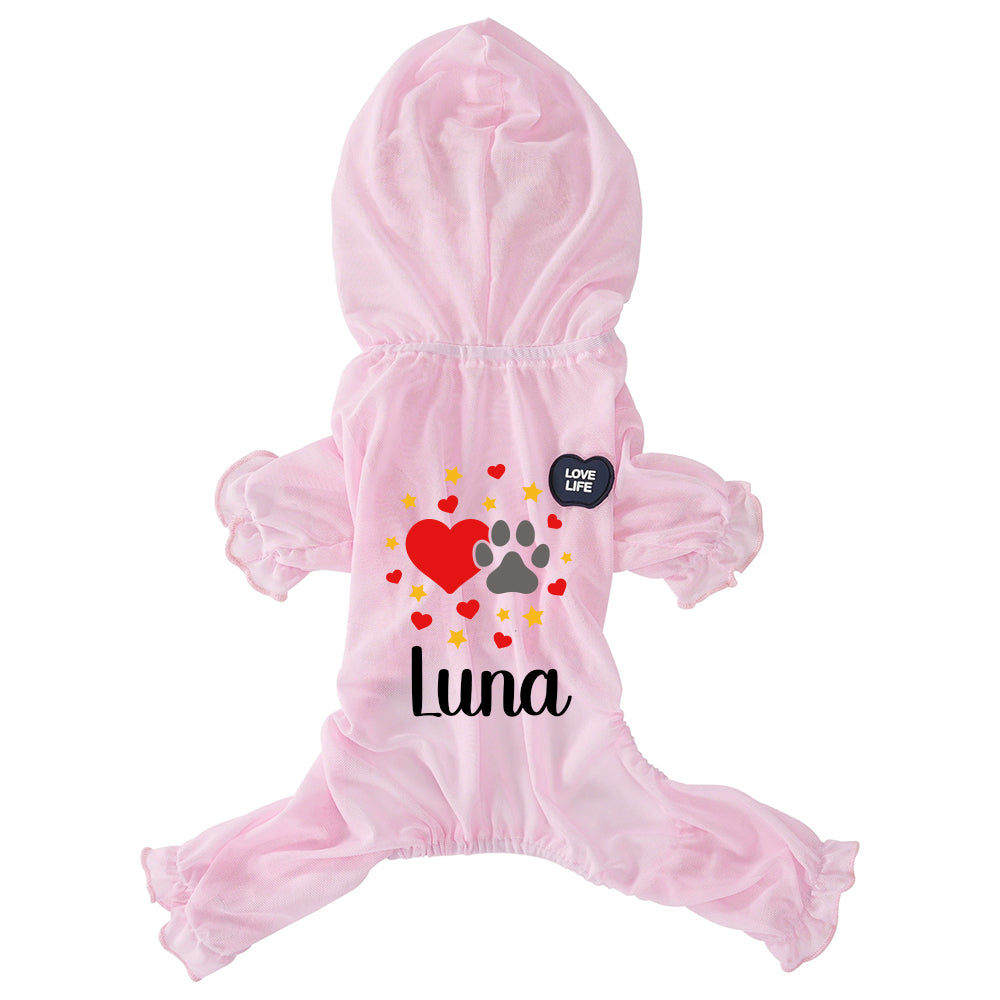 Personalized Name Pet Breathable Sun & Mosquito Guard Onesie | inCloth71