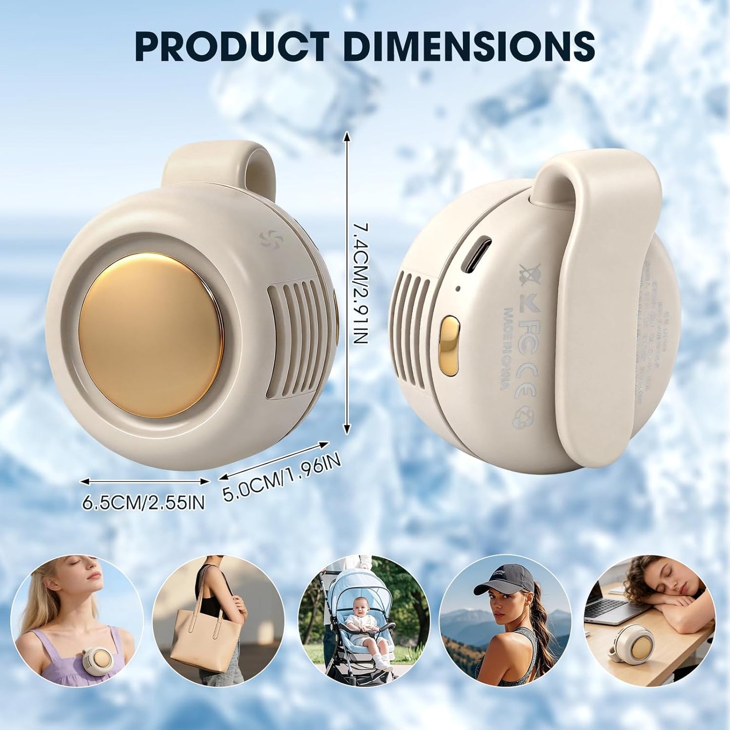 Portable Silent Mini Bladeless Fan Clip
