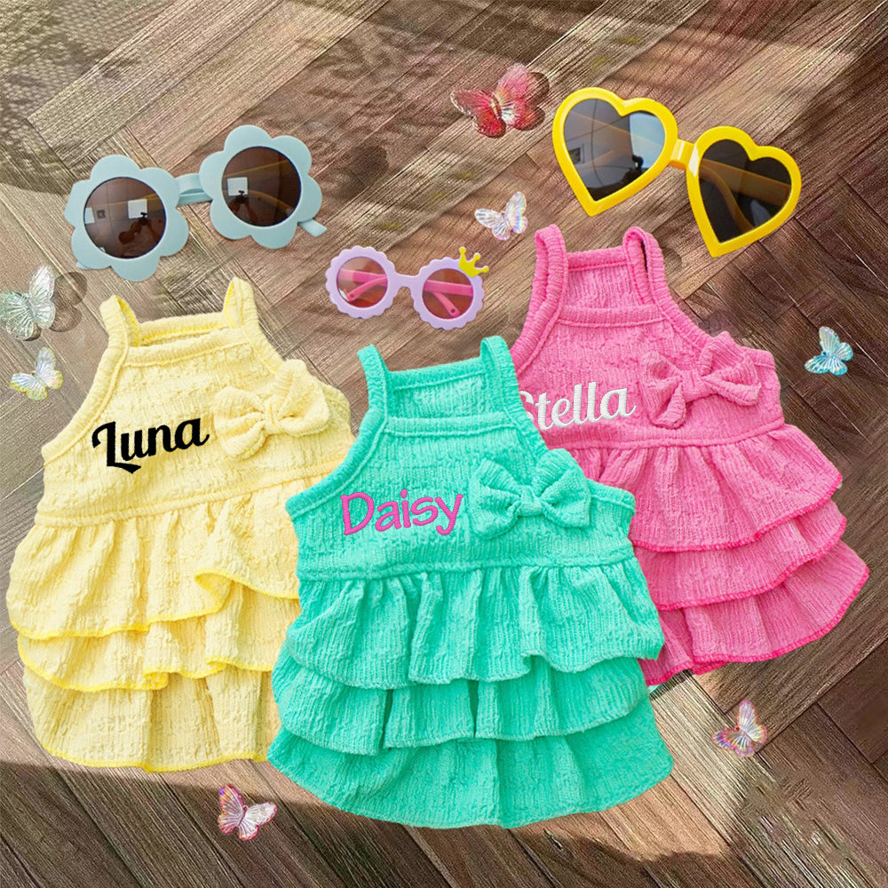 Personalisiertes besticktes Namens-Haustierkleid Prinzessin | inCloth41