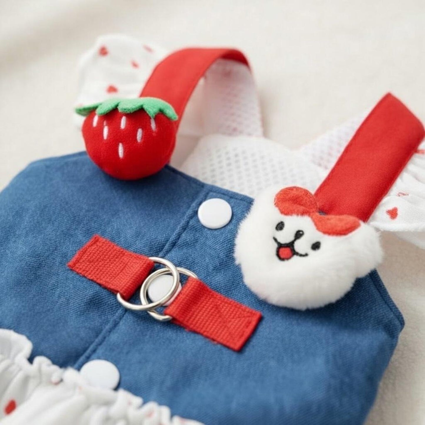 Personalized Name Denim Dress with Leash | inCloth14