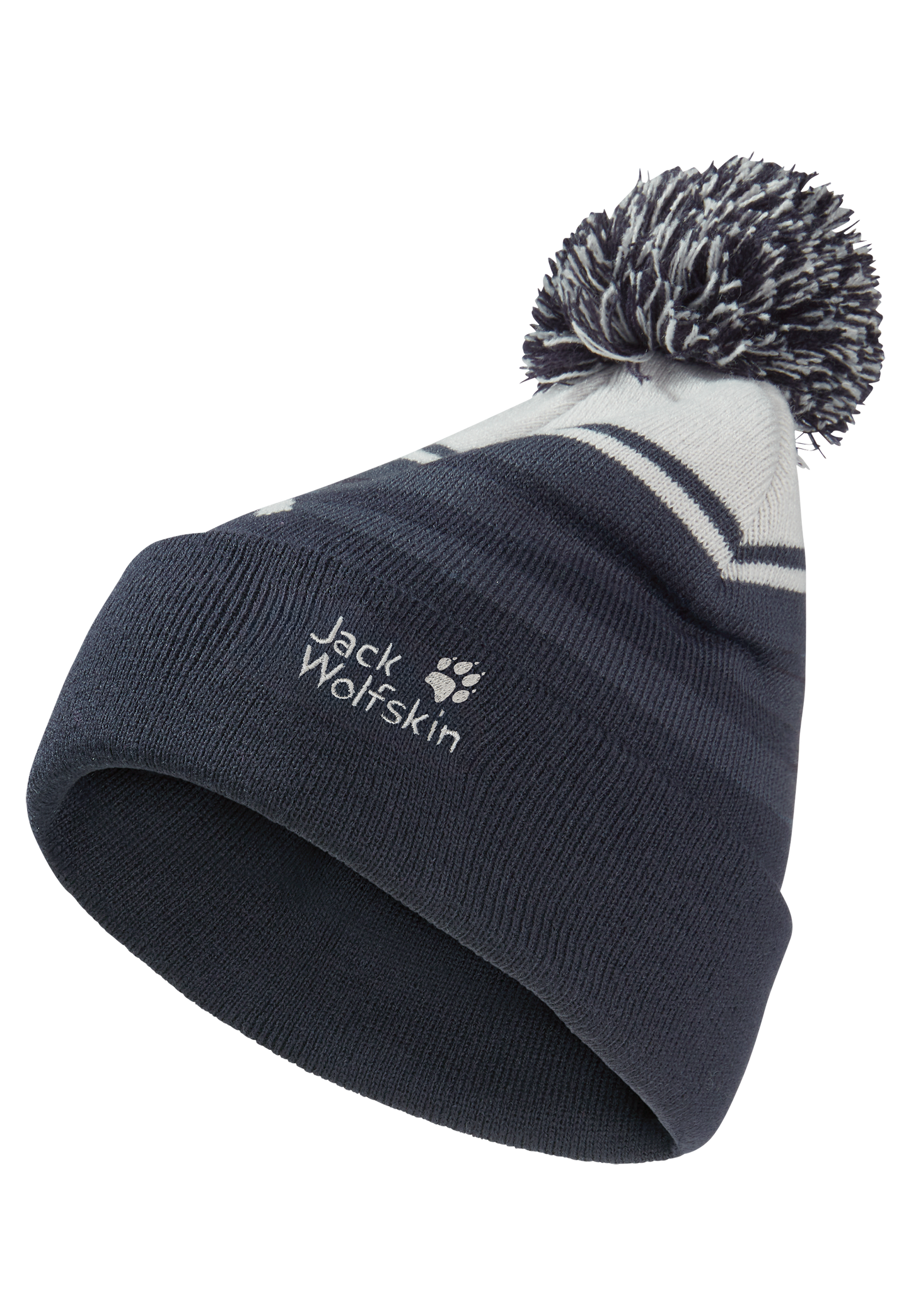STRIPY POMPOM BEANIE K