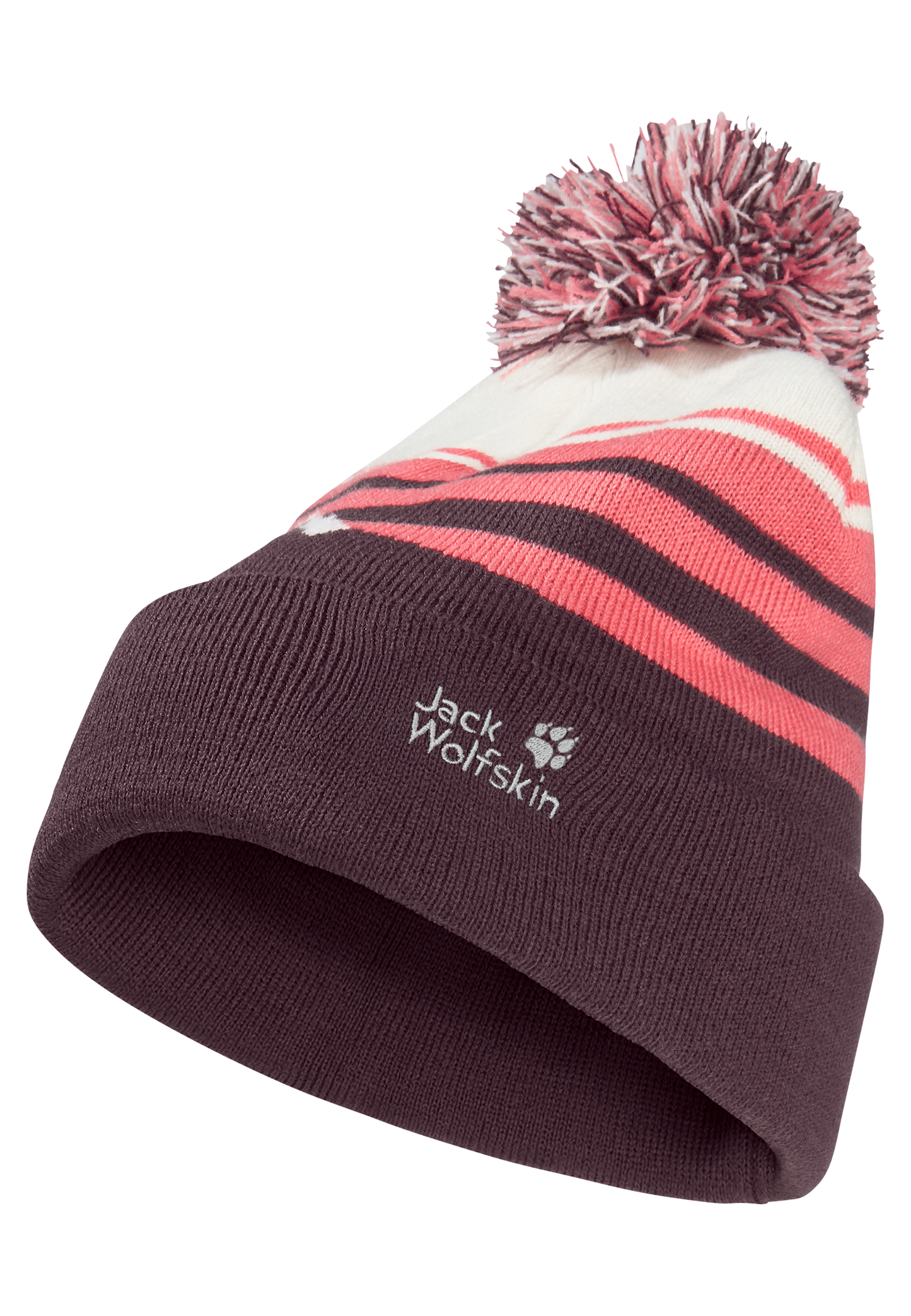 STRIPY POMPOM BEANIE K