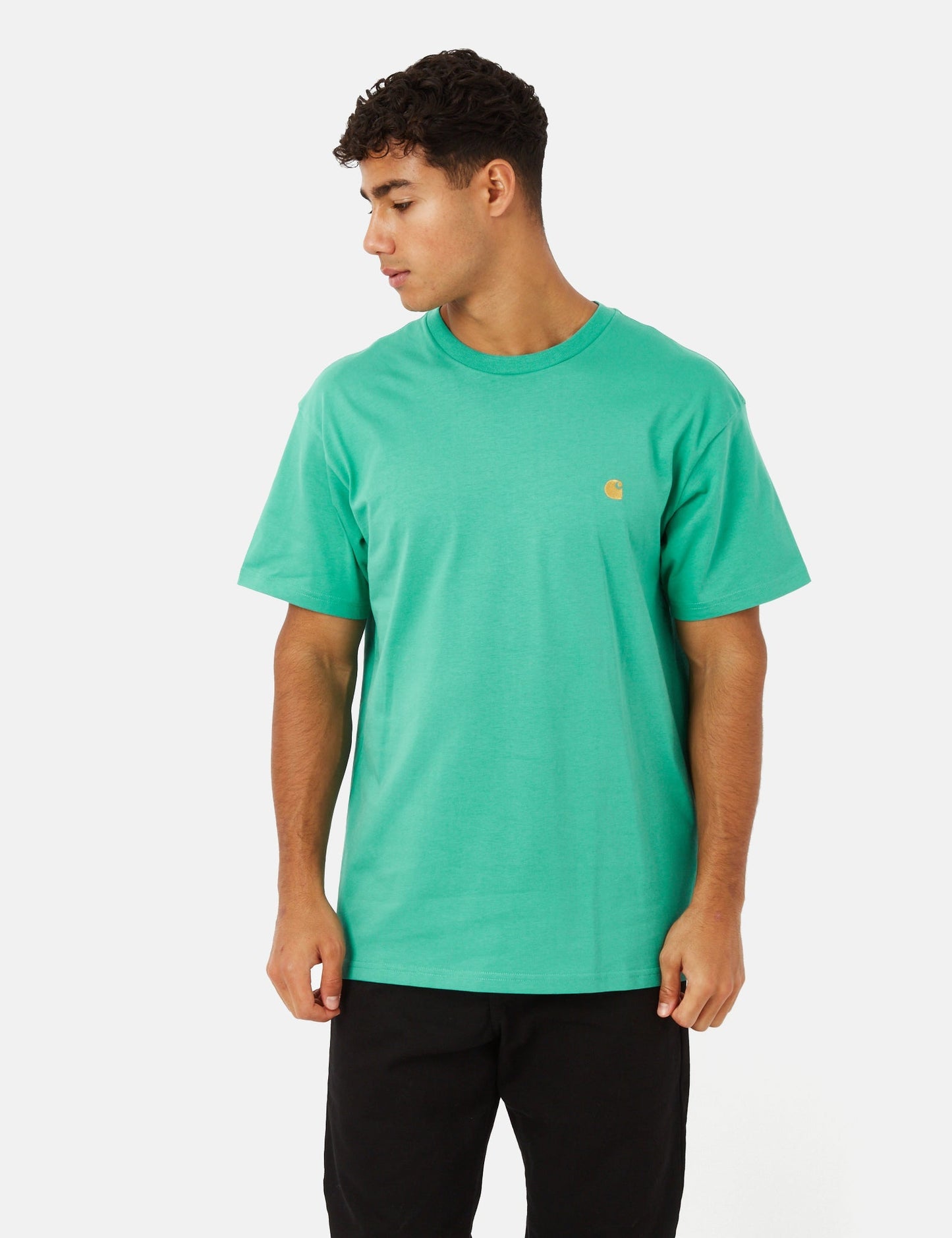 Chase T-Shirt (Loose) - Sandfarbenes Khaki/Gold