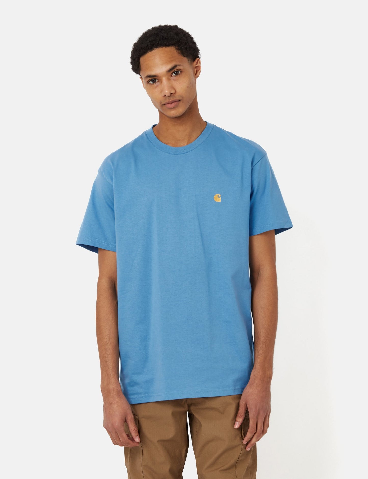 Chase T-Shirt (Loose) - Sandfarbenes Khaki/Gold