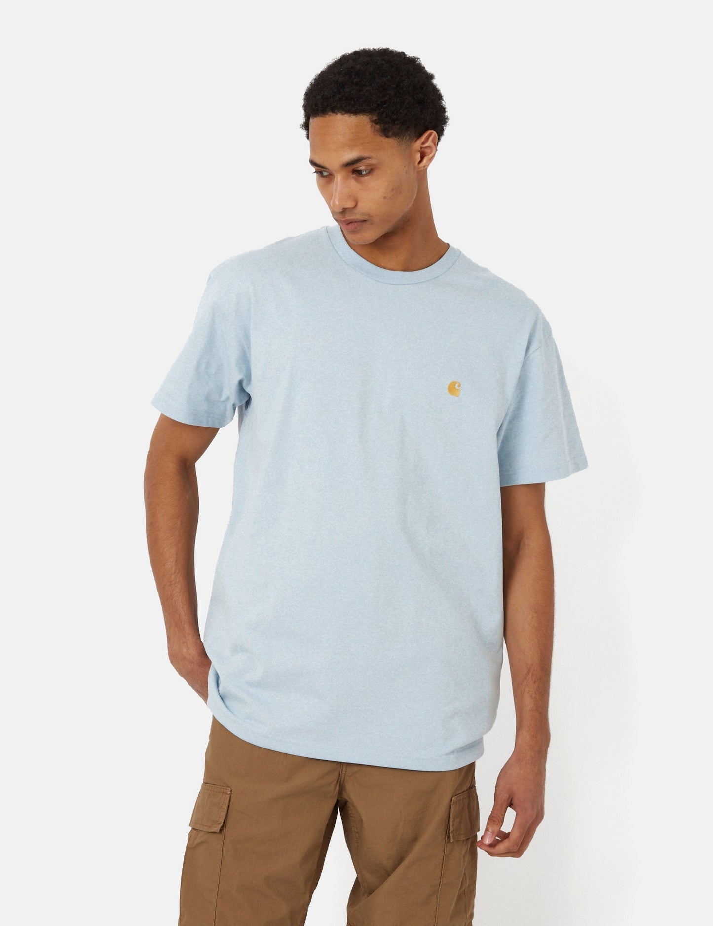 Chase T-Shirt (Loose) - Sandfarbenes Khaki/Gold
