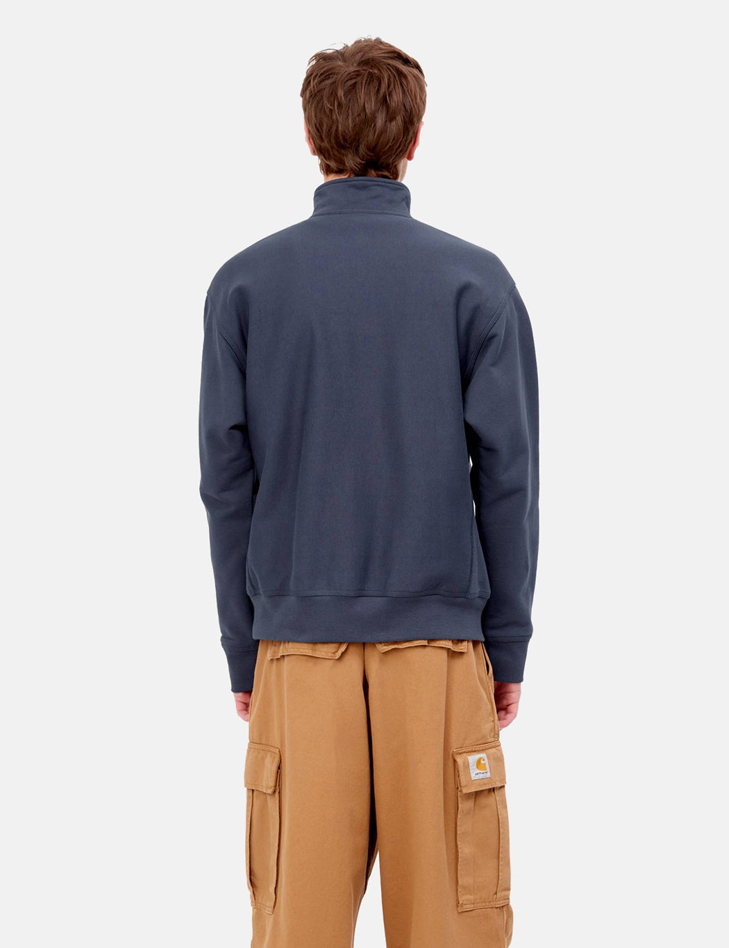 Half Zip American Script Sweatshirt - Enzianblau